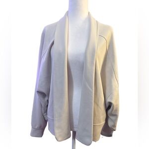 Lululemon Softstreme Open Front Cardigan Jacket Bone 10 NWOT